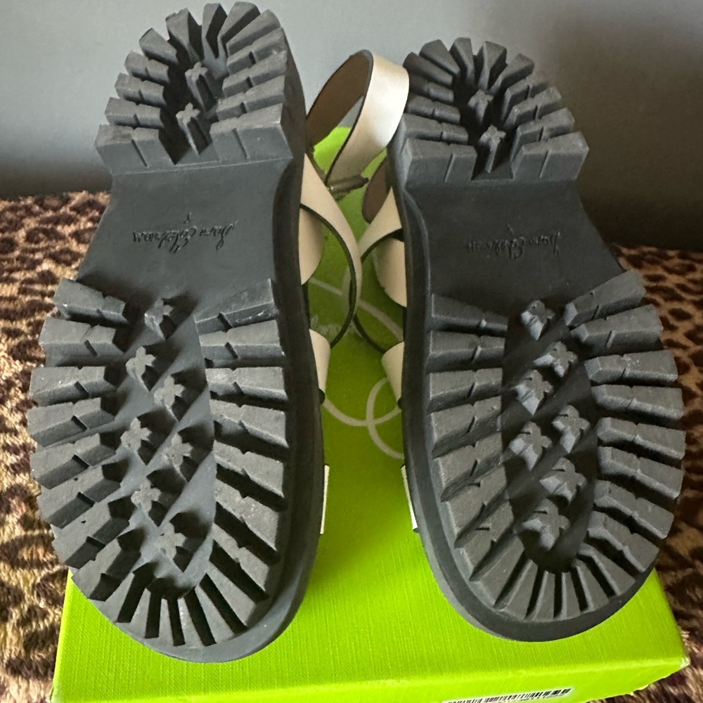 Sam Edelman White Leather Sandal Size 8 - Picture 4 of 6